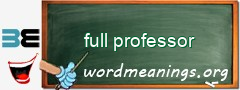 WordMeaning blackboard for full professor